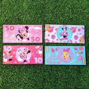 Disney Minnie Mouse/Daisy Duck/Cuckoo Loca Toy Play Banknotes/Money Art Bill EUC